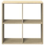 vidaXL Rozdeľovacia knižnica dub sonoma 69,5x29x69,5 cm kompoz. drevo – Obrázok 5