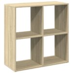 vidaXL Rozdeľovacia knižnica dub sonoma 69,5x29x69,5 cm kompoz. drevo – Obrázok 7