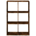 vidaXL Rozdeľovacia knižnica dymový dub 69,5x29x103,5 cm kompoz. drevo – Obrázok 5