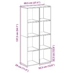 vidaXL Rozdeľovacia knižnica dub sonoma 69,5x29x137,5 cm kompoz. drevo – Obrázok 11
