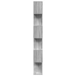 vidaXL Rozdeľ. knižnica 6-posch. sivá sonoma 70x24x193cm kompoz. drevo – Obrázok 6