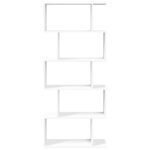vidaXL Knižnica s 5 úrovňami, biela, 70x24x161 cm, z umelého dreva – Obrázok 5
