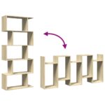 vidaXL Rozdeľovacia knižnica 5-posch.dub sonoma 70x24x161cm komp.drevo – Obrázok 8