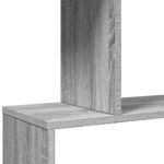 vidaXL Rozdeľ. knižnica 5-posch. sivá sonoma 70x24x161cm kompoz. drevo – Obrázok 9