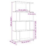 vidaXL Rozdeľovacia knižnica 4-posch.dub sonoma 70x24x129cm komp.drevo – Obrázok 11