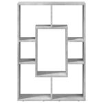 vidaXL Knižnica betónovosivá 63x20x90 cm kompozitné drevo – Obrázok 5