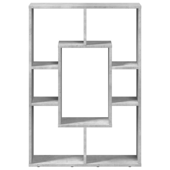 vidaXL Knižnica betónovosivá 63x20x90 cm kompozitné drevo – Obrázok 5