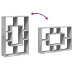 vidaXL Knižnica betónovosivá 63x20x90 cm kompozitné drevo – Obrázok 8