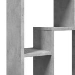 vidaXL Knižnica betónovosivá 63x20x90 cm kompozitné drevo – Obrázok 9