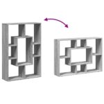 vidaXL Knižnica sivá sonoma 63x20x90 cm kompozitné drevo – Obrázok 8