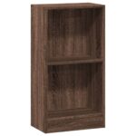 vidaXL Knižnica hnedý dub 40x24x76 cm kompozitné drevo – Obrázok 2
