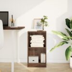 vidaXL Knižnica hnedý dub 40x24x76 cm kompozitné drevo – Obrázok 3