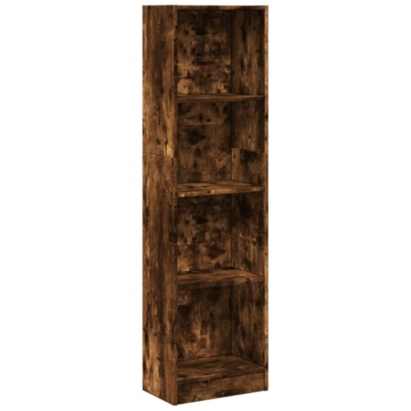 vidaXL Knižnica dymový dub 40x24x176 cm kompozitné drevo – Obrázok 2