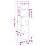 vidaXL Knižnica dymový dub 40x24x176 cm kompozitné drevo – Obrázok 9