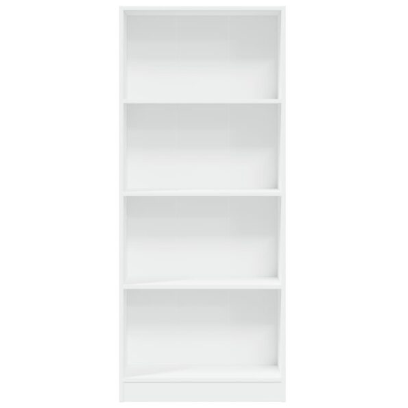 vidaXL Knižnica biela 60x24x143 cm kompozitné drevo – Obrázok 4