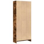 vidaXL Knižnica dymový dub 60x24x143 cm kompozitné drevo – Obrázok 6