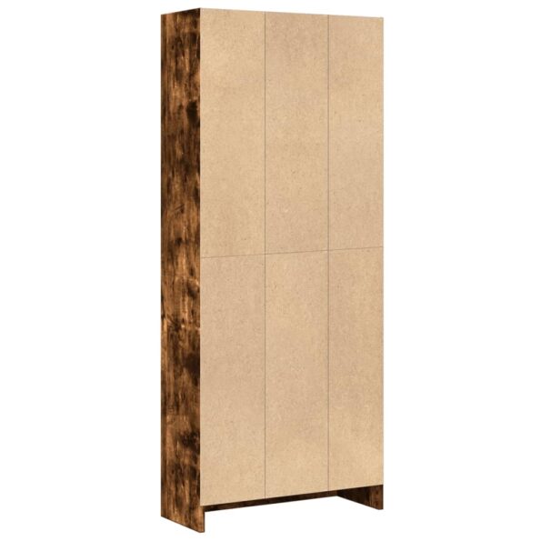 vidaXL Knižnica dymový dub 60x24x143 cm kompozitné drevo – Obrázok 6