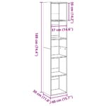 vidaXL Knižnica hnedý dub 40x30x189 cm kompozitné drevo – Obrázok 9