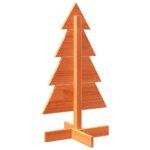 vidaXL Drevený vianočný stromček voskovohnedý 80 cm masívna borovica – Obrázok 5