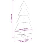 vidaXL Drevený vianočný stromček voskovohnedý 80 cm masívna borovica – Obrázok 8