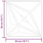 vidaXL Nástenné panely 24 ks, beton 50x50 cm, XPS 6 m² hviezda – Obrázok 7