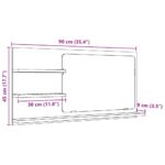 vidaXL Kúpeľňová skrinka staré drevo 90x11x45 cm kompozitné drevo – Obrázok 10