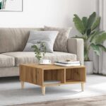 vidaXL Konferenčný stolík dub artisan 60x60x30 cm kompozitné drevo – Obrázok 3