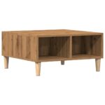 vidaXL Konferenčný stolík dub artisan 60x60x30 cm kompozitné drevo – Obrázok 6