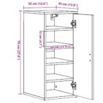 vidaXL Botník na topánky staré drevo 32x35x70 cm kompozitné drevo – Obrázok 12