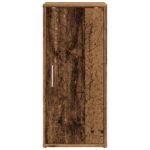 vidaXL Botník na topánky staré drevo 32x35x70 cm kompozitné drevo – Obrázok 4