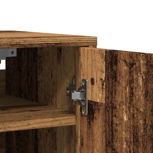 vidaXL Botník na topánky staré drevo 32x35x70 cm kompozitné drevo – Obrázok 10