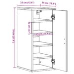 vidaXL Botník dub artisan 32x35x70 cm kompozitné drevo – Obrázok 12