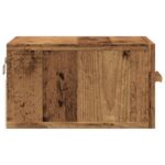 vidaXL Nástenný nočný stolík staré drevo 35x35x20 cm – Obrázok 6