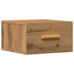 vidaXL Nástenný nočný stolík dub artisan 35x35x20 cm – Obrázok 2