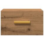 vidaXL Nástenný nočný stolík dub artisan 35x35x20 cm – Obrázok 4