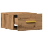 vidaXL Nástenný nočný stolík dub artisan 35x35x20 cm – Obrázok 5