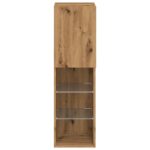 vidaXL TV skrinky s LED svetlami 2 ks dub artisan 30,5x30x102 cm – Obrázok 8