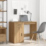 vidaXL Stôl dub artisan 100x49x75 cm kompozitné drevo – Obrázok 3