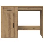 vidaXL Stôl dub artisan 100x49x75 cm kompozitné drevo – Obrázok 4