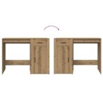 vidaXL Stôl dub artisan 100x49x75 cm kompozitné drevo – Obrázok 8