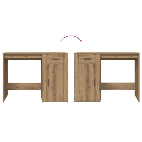vidaXL Stôl dub artisan 100x49x75 cm kompozitné drevo – Obrázok 8