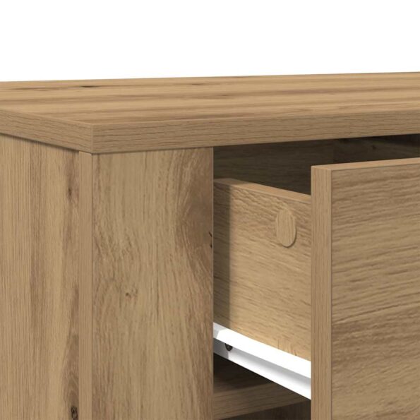 vidaXL Stôl dub artisan 100x49x75 cm kompozitné drevo – Obrázok 9