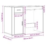 vidaXL Stôl dub artisan 100x49x75 cm kompozitné drevo – Obrázok 11