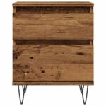 vidaXL Nočné stolíky 2 ks staré drevo 40x35x50 cm kompozitné drevo – Obrázok 5