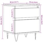 vidaXL Nočné stolíky 2 ks staré drevo 40x35x50 cm kompozitné drevo – Obrázok 10