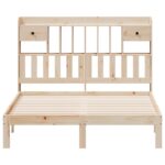 vidaXL Posteľ s knižnicou bez matraca 140x200 cm borovicový masív – Obrázok 4