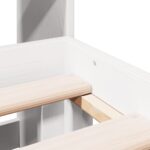 vidaXL Posteľ s knižnicou bez matraca biela 140x200cm borovicový masív – Obrázok 9