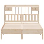 vidaXL Posteľ s knižnicou bez matraca 160x200 cm borovicový masív – Obrázok 4