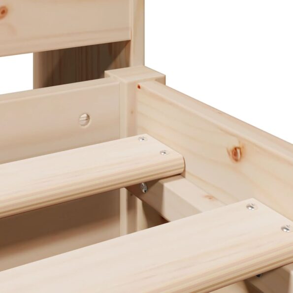 vidaXL Posteľ s knižnicou bez matraca 160x200 cm borovicový masív – Obrázok 9