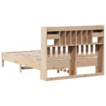 vidaXL Posteľ s knižnicou bez matraca 140x200 cm borovicový masív – Obrázok 6